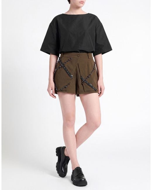 DES_PHEMMES Green Shorts & Bermuda Shorts