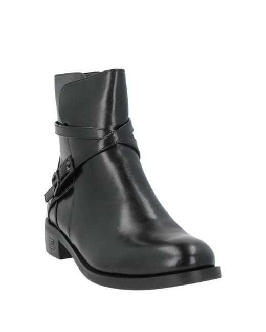 Laura Biagiotti Black Ankle Boots Rubber