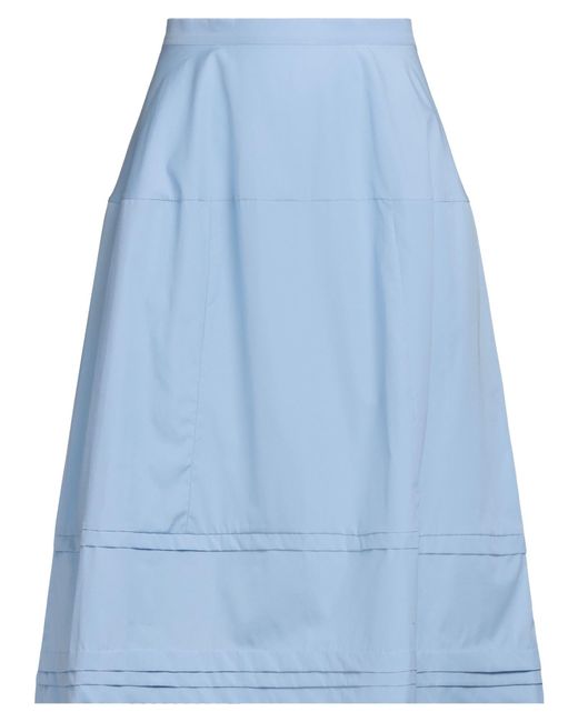 Marni Blue Light Midi Skirt Cotton