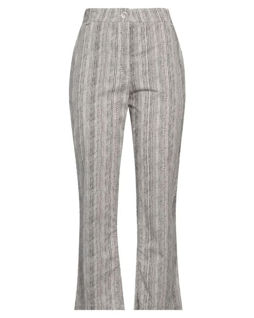 ALESSIA SANTI Gray Pants Cotton