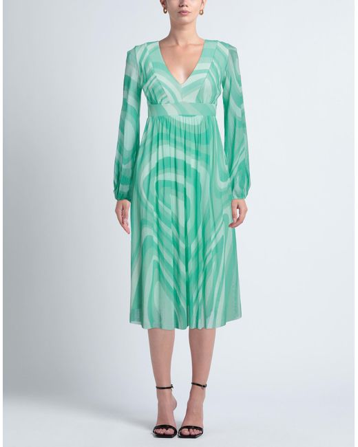 Fuzzi Green Midi Dress