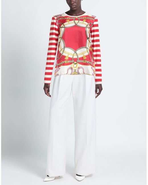 Shirtaporter Red T-Shirt Cotton, Silk