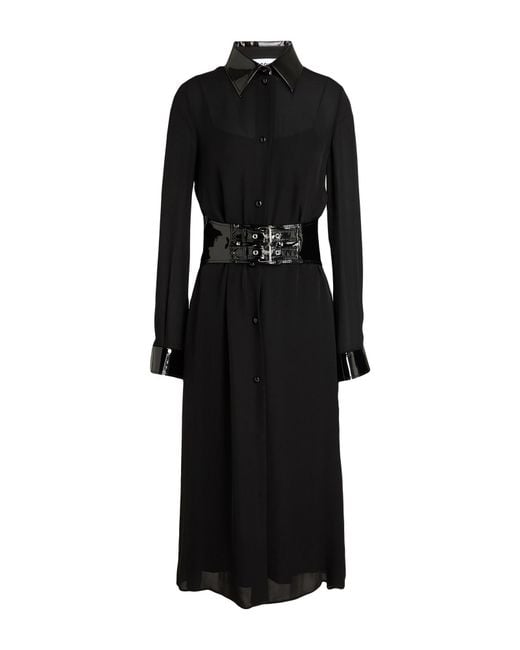 Moschino Black Midi Dress Acetate, Elastane, Silk