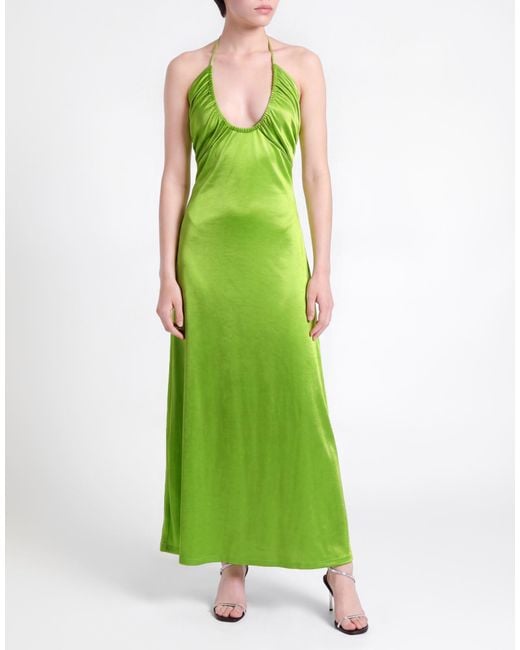 Compagnia Italiana Green Maxi Dress Polyester