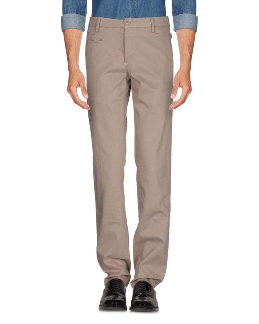 Peuterey Gray Pants Cotton, Elastane for men
