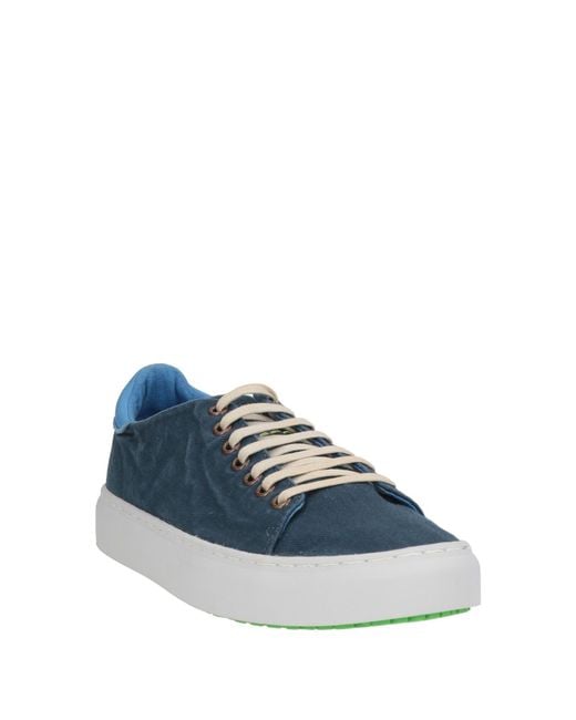 Satorisan Blue Sneakers Textile Fibers, Soft Leather for men