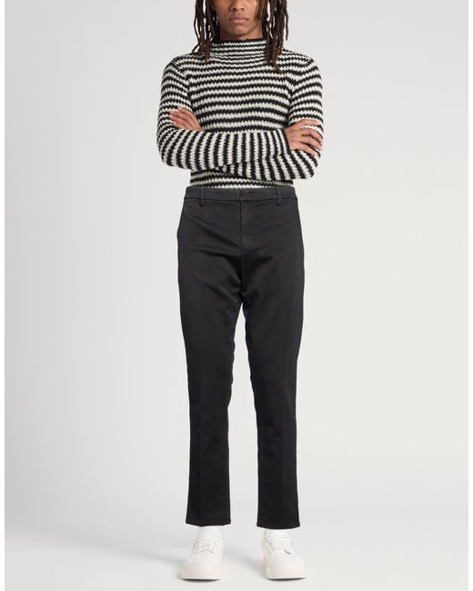 Dondup Black Pants Cotton, Elastane for men