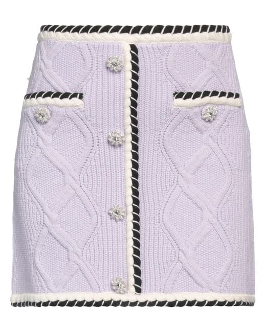 Self-Portrait Purple Mini Skirt