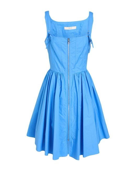 19.70 Nineteen Seventy Blue Mini Dress Cotton