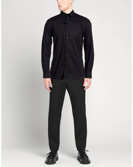 Bikkembergs Blue Shirt Cotton, Elastic Fibres for men