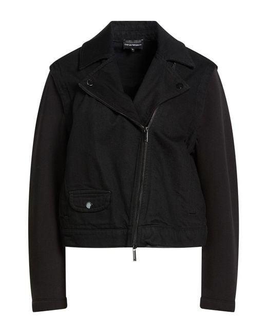 Emporio Armani Black Jacket Cotton, Polyester