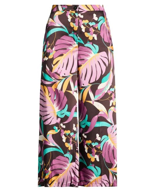 Marella Red Dark Pants Polyester