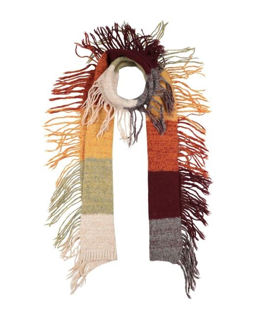 Dries Van Noten Natural Scarf Wool, Alpaca Wool, Polyamide