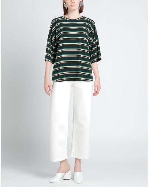Shirtaporter Green T-Shirt Viscose, Polyester, Elastane