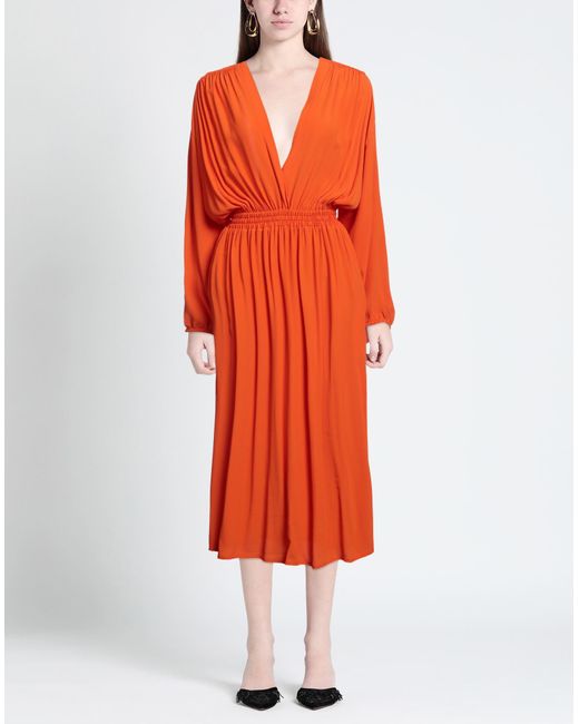 Grifoni Orange Midi Dress