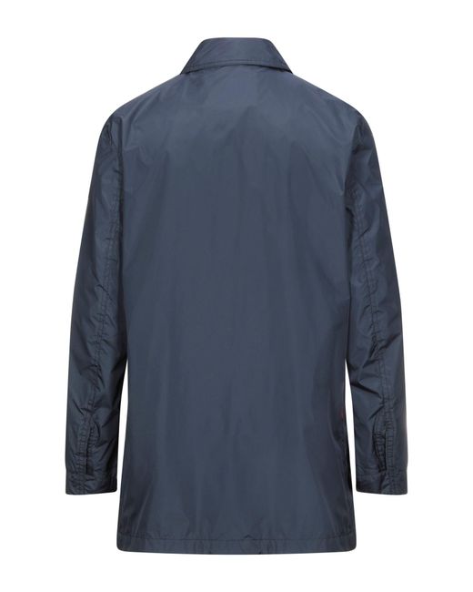 Woolrich Blue Overcoat for men
