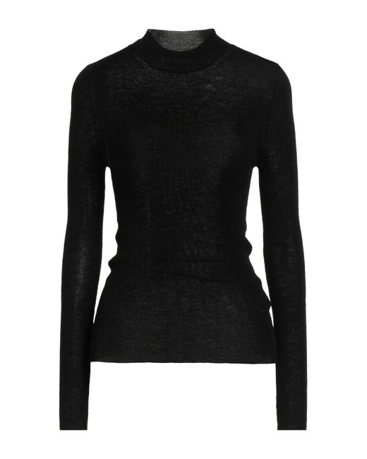 Grifoni Black Turtleneck Virgin Wool