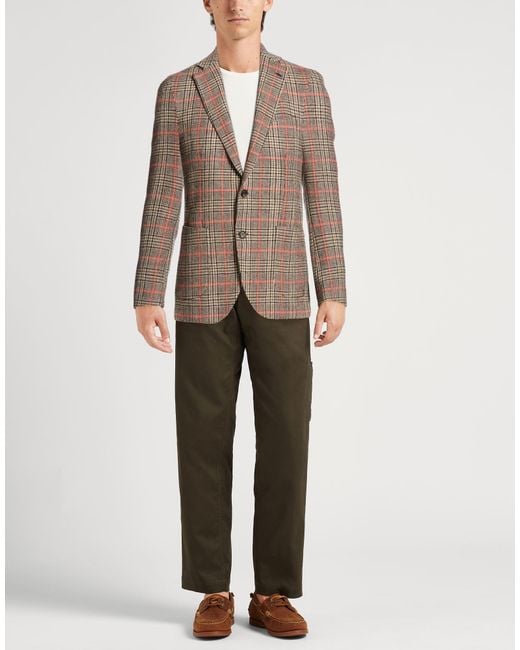 Bagnoli Sartoria Napoli Brown Blazer Virgin Wool for men
