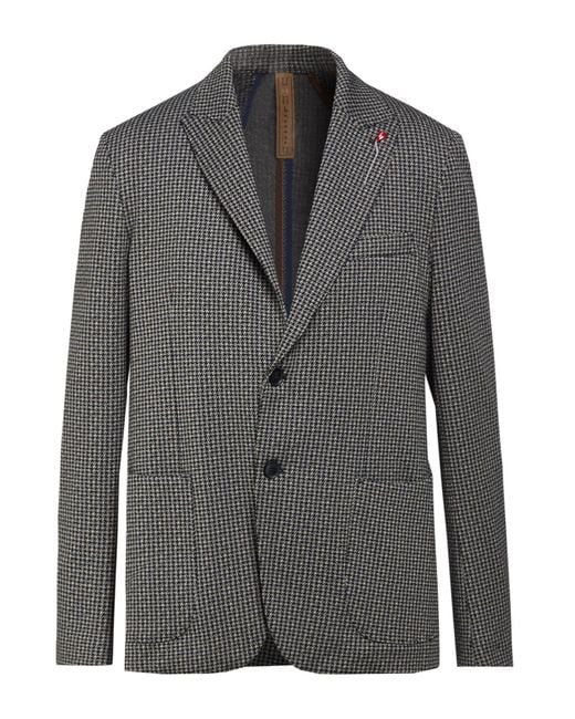 BERNESE Milano Gray Ivory Blazer Polyester, Viscose, Elastane for men
