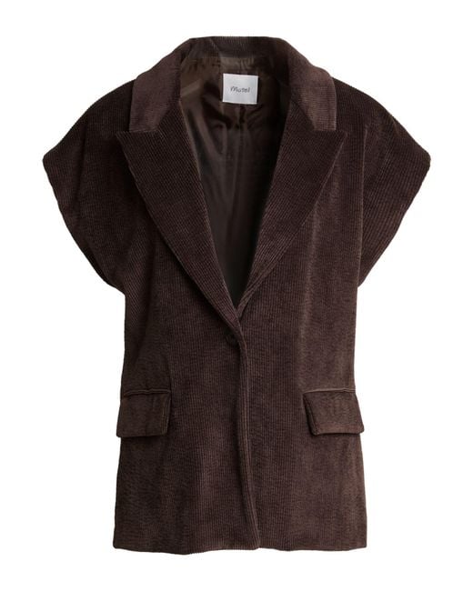 Motel Brown Jacket Polyester, Polyamide, Elastane