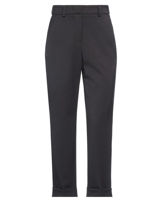 Peserico Gray Pants Polyester, Virgin Wool, Elastane