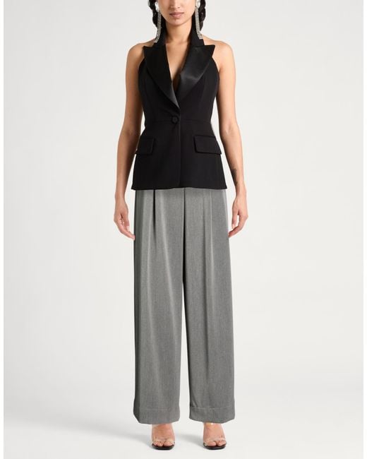 Liu Jo Gray Pants Polyester, Viscose, Elastane