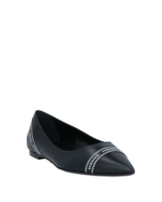 Versace Black Ballet Flats