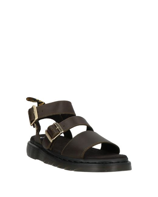 Dr. Martens Black Gryphon Dms Wyoming Dark Sandals Leather for men
