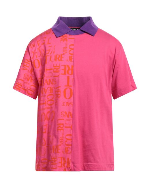 Versace Pink Polo Shirt for men