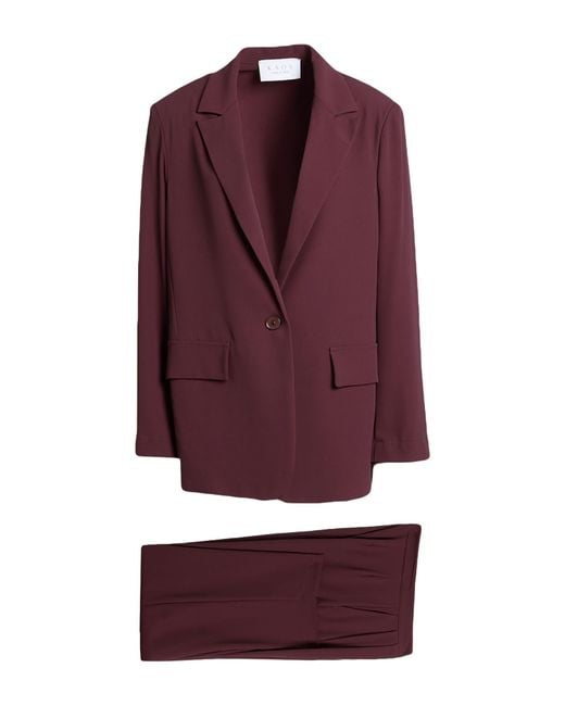 Kaos Purple Burgundy Suit Polyester, Elastane