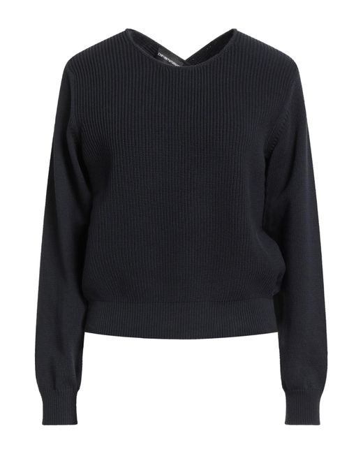 Emporio Armani Black Midnight Sweater Cotton, Polyamide