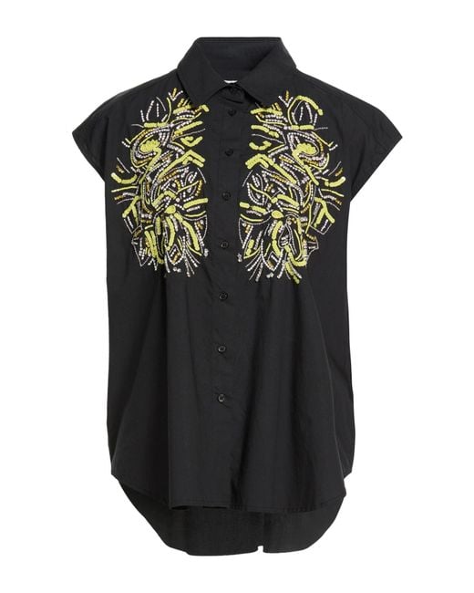 Essentiel Antwerp Black Shirt Cotton, Acrylic, Brass, Glass