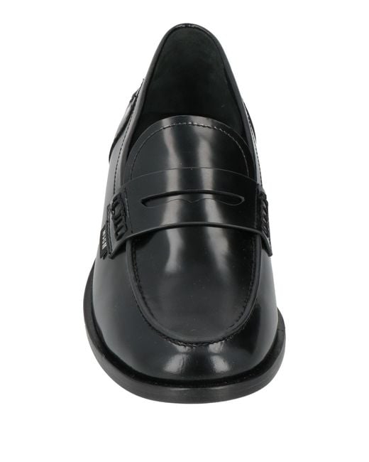 MSGM Black Loafers Leather for men