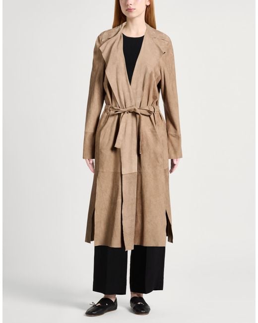 Salvatore Santoro Natural Overcoat & Trench Coat Leather