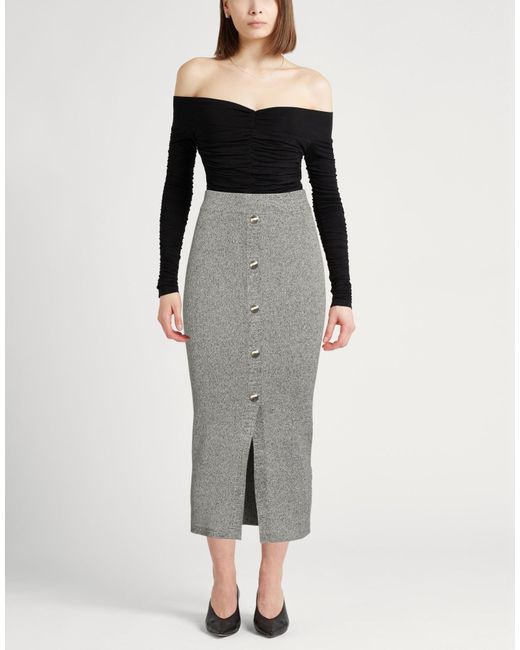 Liu Jo Gray Midi Skirt