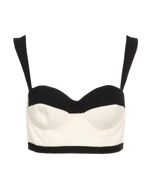 Moschino Natural Cream Top Viscose, Wool, Elastane