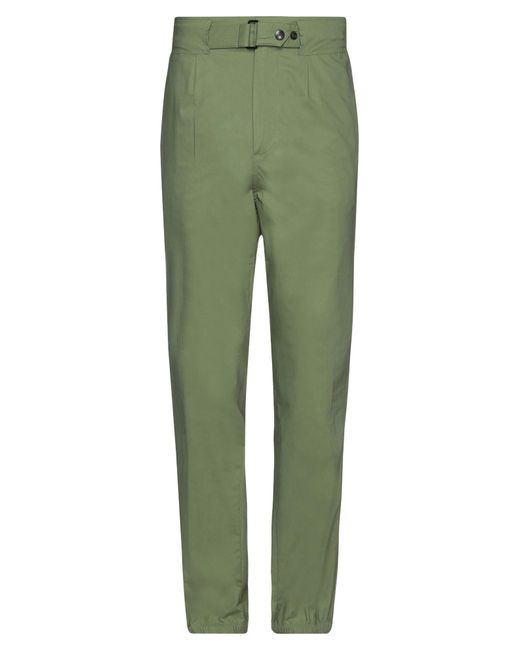 Department 5 Green Military Pants Cotton, Elastane for men