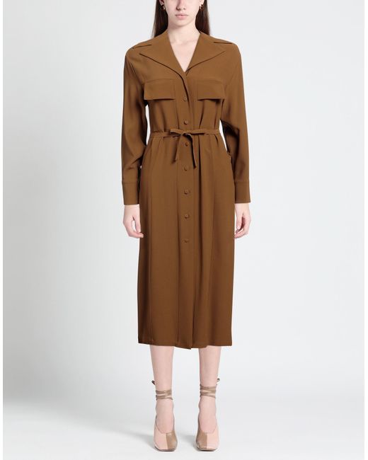 Vestito Midi di Erika Cavallini Semi Couture in Brown