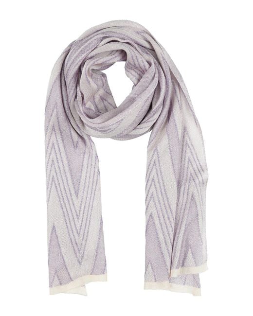 Missoni Gray Scarf Viscose, Polyester