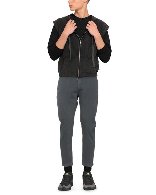 BE ABLE Gray Charcoal Pants Cotton, Elastane for men
