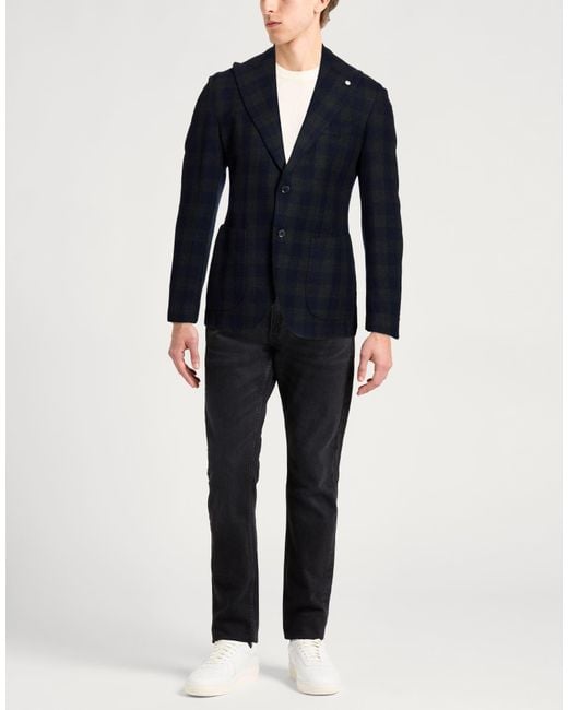 L.b.m. 1911 Blue Blazer Virgin Wool, Cotton for men