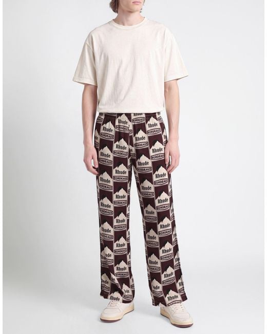 Rhude White Pants Rayon, Polyester for men