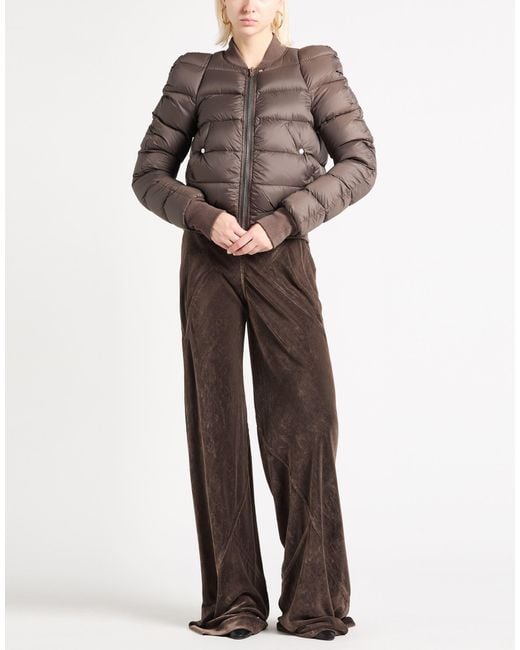 Rick Owens Brown Pants Viscose, Silk, Cotton, Polyamide