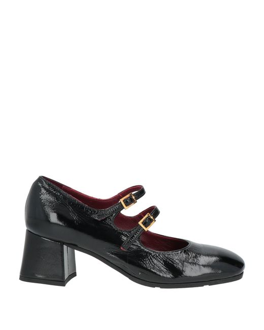 Walter Violet Black Pumps Leather