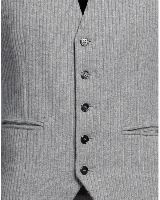Grey Daniele Alessandrini Gray Tailored Vest for men
