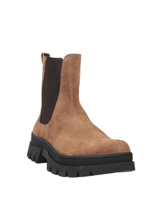 Moorer Brown Camel Ankle Boots Leather for men