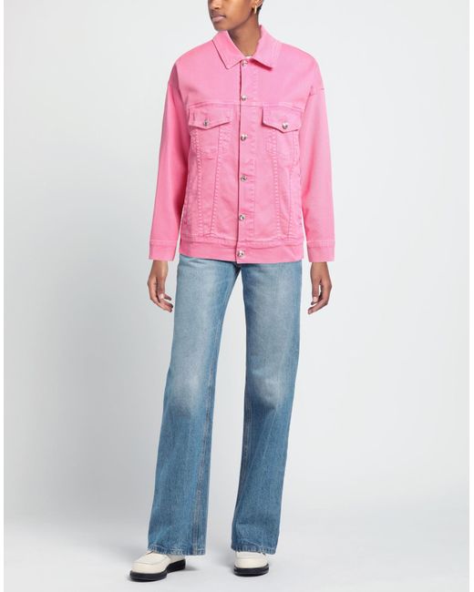 Frankie Morello Pink Denim Outerwear