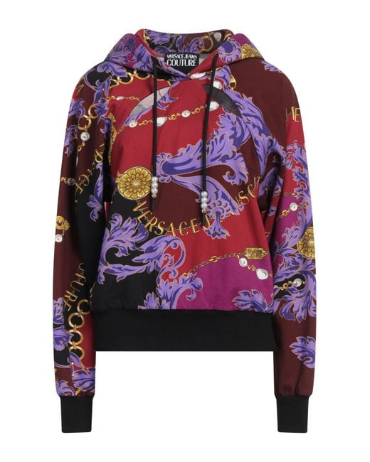 Versace Jeans Couture Red Sweatshirt Cotton, Elastane