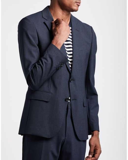 Boss Blue Midnight Suit Virgin Wool, Polyamide, Elastane for men