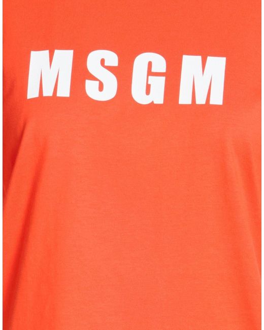 MSGM Orange T-Shirts